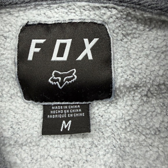 Mens Fox Racing Grey Hoodie Pullover Sweatshirt Size M - Picture 3 of 9